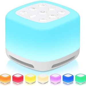 Morfone White Noise Machine Baby with Voice Recording 30 Soothing Sounds Sleep Sounds Machines with 8 Colors Night Lights Auto Timer Adjustable Volume Brightness Memory Function for Babies Kids Adults