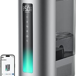 Dreo 6L Smart Humidifier, Warm & Cool Mist Humidifier for Bedroom, Top Fill, 60Hr Runtime, High Precision Humidity Sensor and Indicator Light, Large Room, Nursery, Plant, Works with Alexa, HM713S