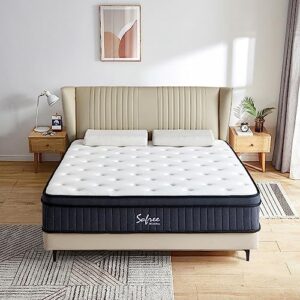Queen Mattress, 12 Inch Memory Foam Hybrid Mattress Queen Size, Pocket Spring Mattress in a Box for Motion Isolation, Strong Edge Support, Pressure Relief, Medium Firm, CertiPUR-US
