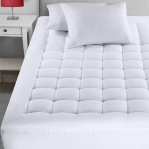 Utopia Bedding Full Mattress Pad, Quilted Fitted Premium Mattress Protector, Deep Pocket Mattress Cover Stretches up to 16 Inches, Fluffy Pillow Top Mattress Topper (54x75 Inches, White)